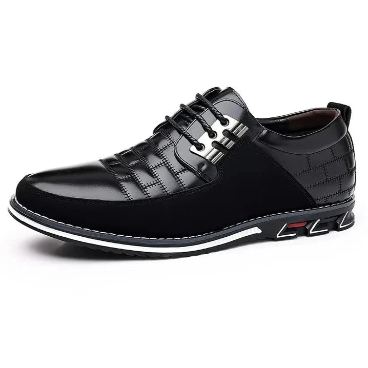 Sapato Casual de Couro Masculino - Clássico Moderno