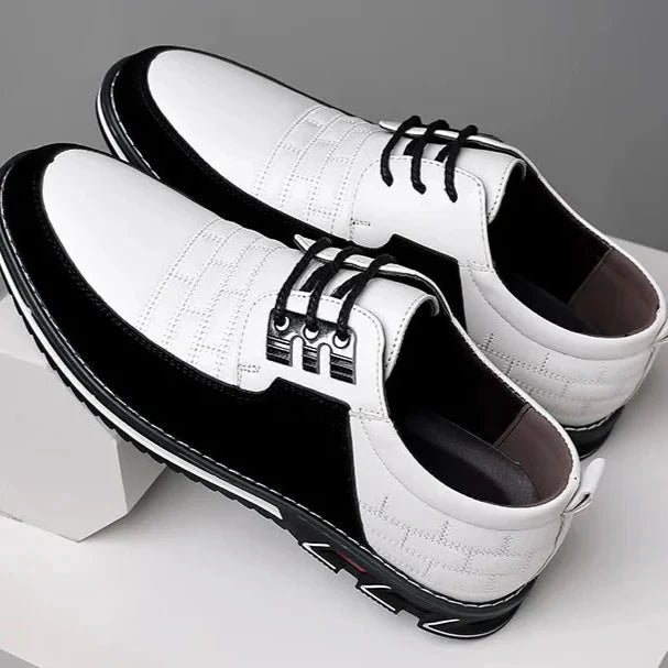 Sapato Casual de Couro Masculino - Clássico Moderno