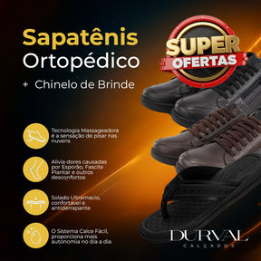Kit Pegada Sapatênis Ortopédico + Chinelo Massageador [Envio Nacional]