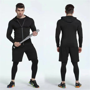 Conjunto Masculino Esportivo de Compressão - 5 Peças